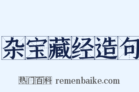 杂宝藏经造句是什么意思的图片